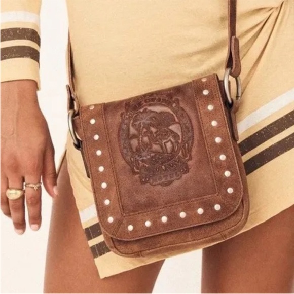 Spell Handbags - Reserved spell & The Gypsy Savannah Evening Bag tan genuine leather